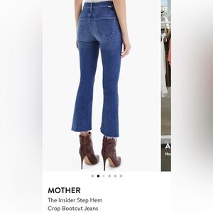 MOTHER The Insider Crop Step Fray Girl Crush Jeans - 30